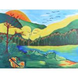 Amber Liadan Parr - LOUGH REFELECTIONS - Oil on Canvas - 30 x 40 inches - Signed