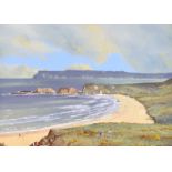 David Overend - WHITEPARK BAY, COUNTY ANTRIM - Oil on Canvas - 12 x 17 inches - Signed