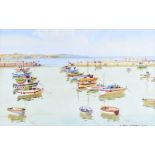 Samuel McLarnon, UWS - PORTRUSH HARBOUR - Coloured Print - 12 x 18 inches - Unsigned