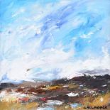 Martin Gallagher - BLUE SKY OVER THE BOG - Oil on Canvas - 8 x 8 inches - Signed