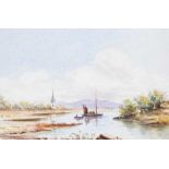 Liam A. Batt - THE FISHING BOAT - Watercolour Drawing - 3 x 4.5 inches - Signed Verso