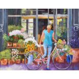 Graham Elliott - VERTIGE FLORIST - Oil on Board - 14 x 18 inches - Signed