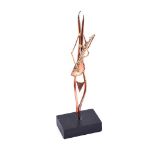 Eamon McCaffery - THE GUITAR PLAYER - Copper Scultpure - 12 x 2 inches - Unsigned