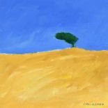 Martin Gallagher - LONELY TREE - Oil on Canvas - 8 x 8 inches - Signed