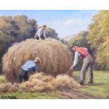 Charles McAuley - OLD HANDS WORK BEST - Oil on Canvas - 16 x 20 inches - Signed