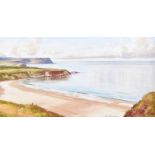 Samuel McLarnon UWS - WHITEPARK BAY & PORTBRADDON, COUNTY ANTRIM - Oil on Canvas - 16 x 30