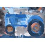 David Johnston - SUPER DEXTA TRACTOR - Oil on Board - 9.5 x 13.5 inches - Signed