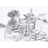 James Macintyre, RUA - GLENCOLUMBKILLE, 1974 - Pen & Ink Drawing - 8 x 11 inches - Signed