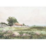 Rowland Hill - COASTAL FARMSTEAD - Watercolour Drawing - 10 x 14 inches - Signed