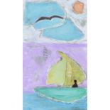 Gerard Dillon - SETTING SAIL - Mixed Media - 8 x 4.5 inches - Signed