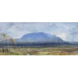 Joseph William Carey RUA - SLEMISH, COUNTY ANTRIM - Watercolour Drawing - 8 x 19 inches - Signed