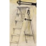 William Conor RHA RUA - THE STEP LADDERS - Pencil on Paper - 7 x 4 inches - Unsigned