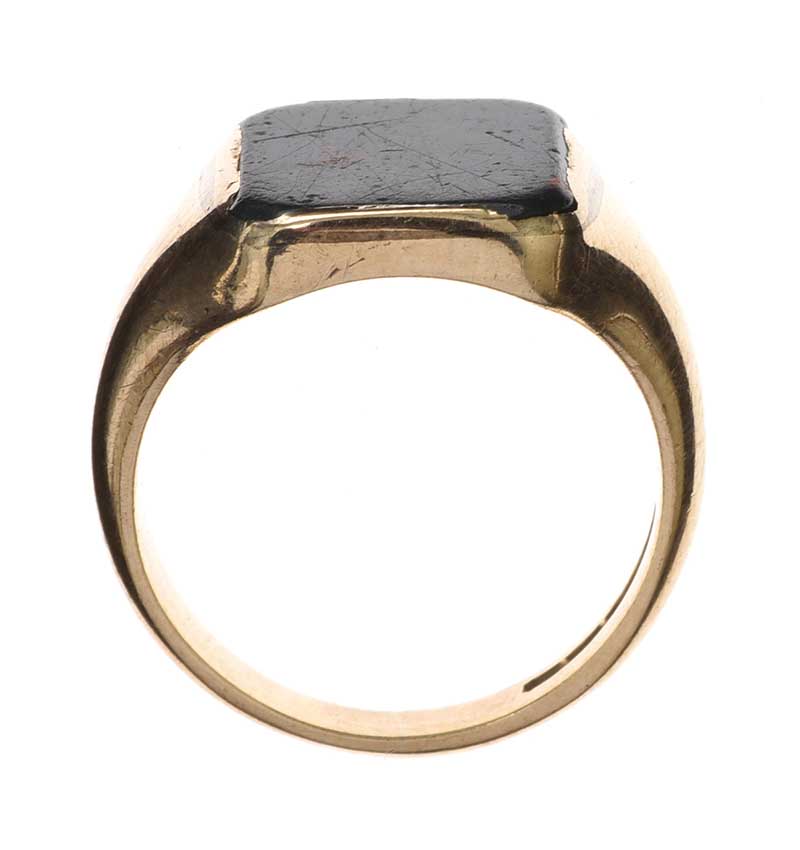 9CT GOLD SIGNET RING SET WITH BLOODSTONE - Image 3 of 3