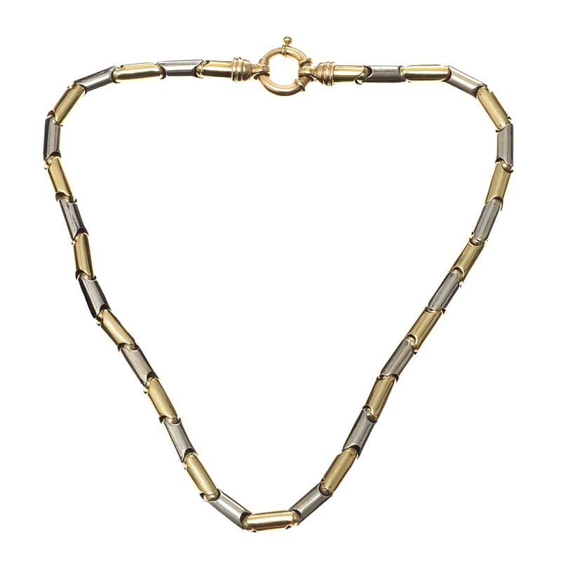 9CT GOLD FANCY-LINK NECKLACE