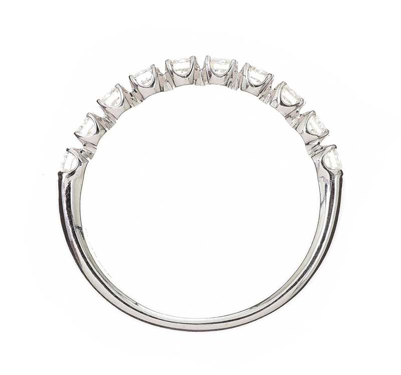 18CT WHITE GOLD HALF ETERNITY RING - Image 3 of 3