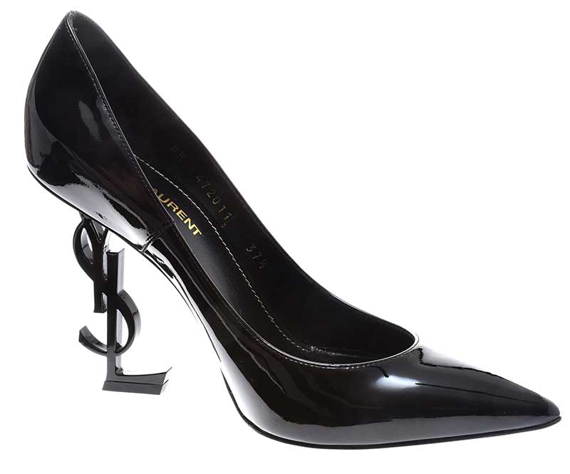 SAINT LAURENT BLACK OPYUM BLACK PATENT LEATHER PUMPS - Image 3 of 5