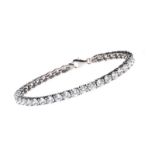 STERLING SILVER CUBIC ZIRCONIA TENNIS BRACELET