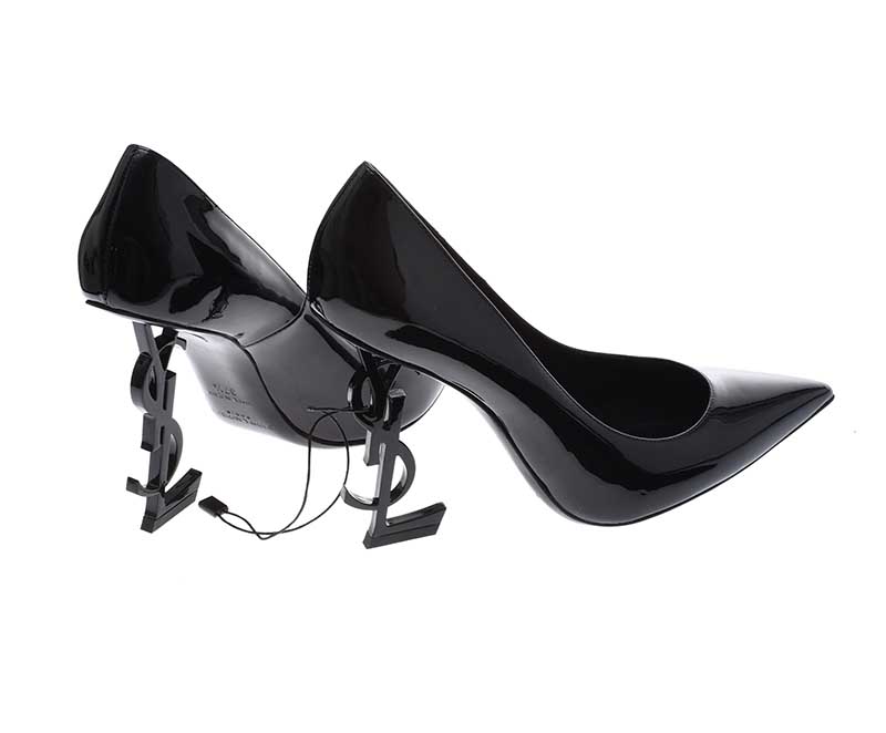 SAINT LAURENT BLACK OPYUM BLACK PATENT LEATHER PUMPS - Image 2 of 5