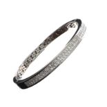 18CT WHITE GOLD DIAMOND BANGLE