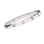 CARTIER 18CT WHITE GOLD DIAMOND-SET 'LOVE' BANGLE