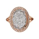 18CT ROSE GOLD DIAMOND RING