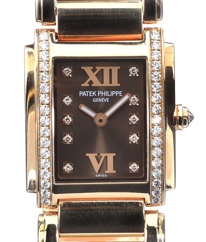 PATEK PHILIPPE 'TWENTY~4' 18CT ROSE GOLD AND DIAMOND LADY'S WRIST WATCH - Image 2 of 5