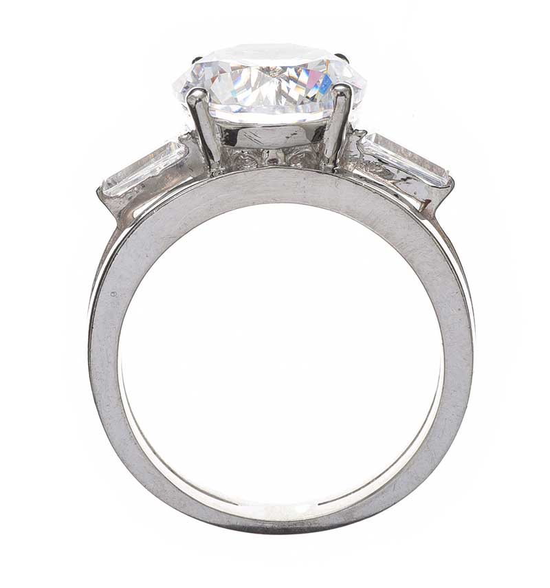 STERLING SILVER MOISSANITE RING - Image 3 of 3