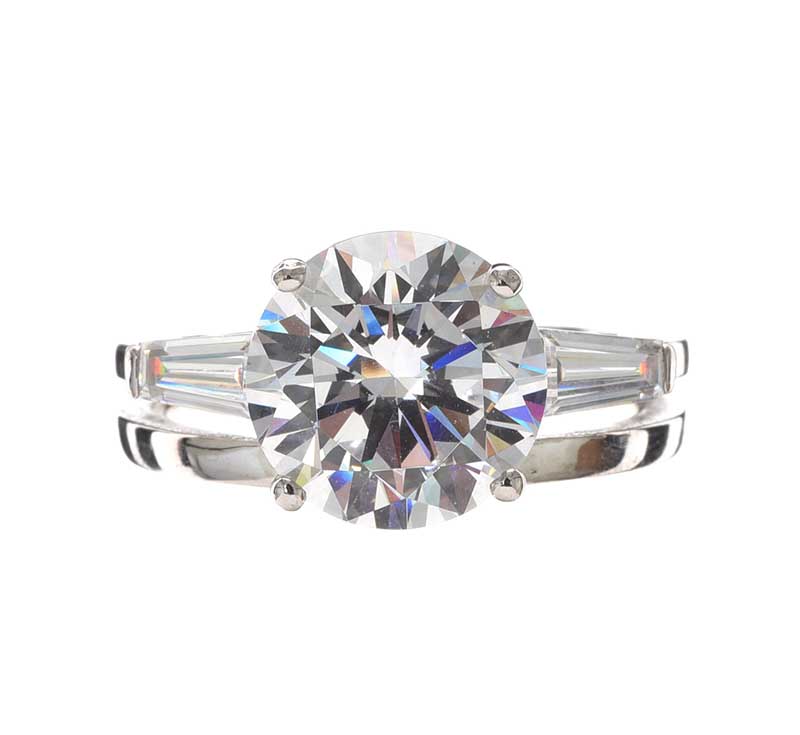 STERLING SILVER MOISSANITE RING