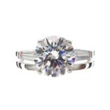 STERLING SILVER MOISSANITE RING