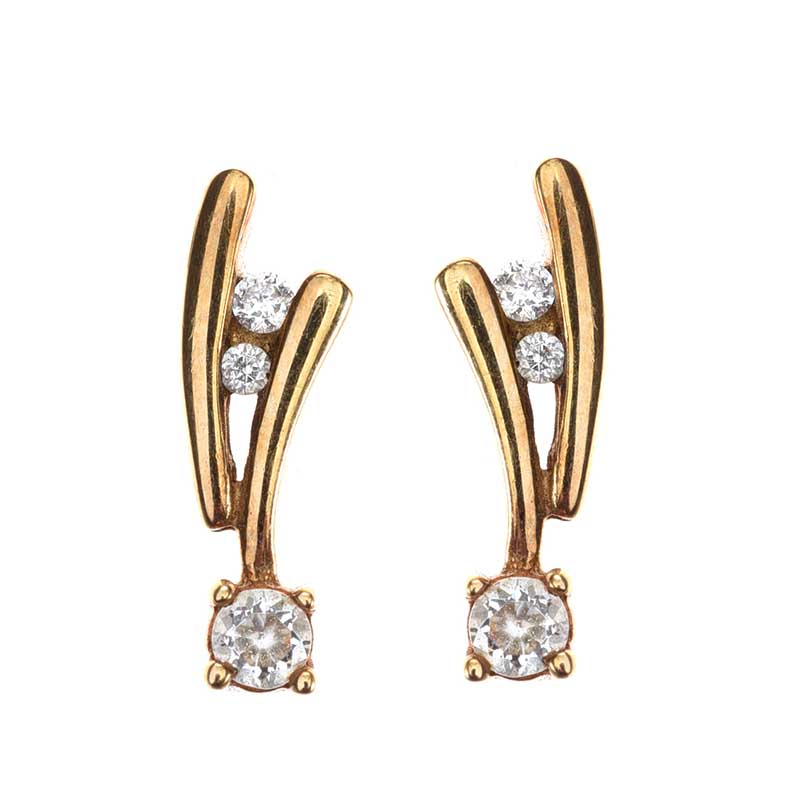 9CT GOLD DIAMOND 'SHOOTING STAR' EARRINGS