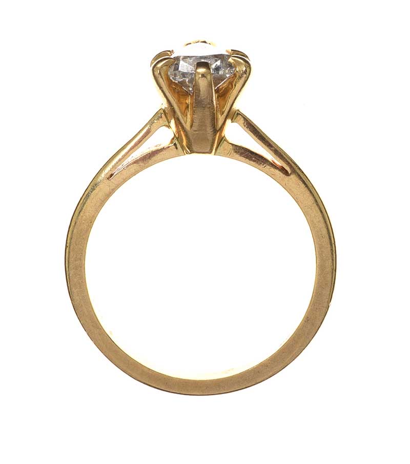 18CT GOLD DIAMOND SOLITAIRE RING - Image 3 of 3