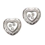 18CT WHITE GOLD DIAMOND EARRINGS