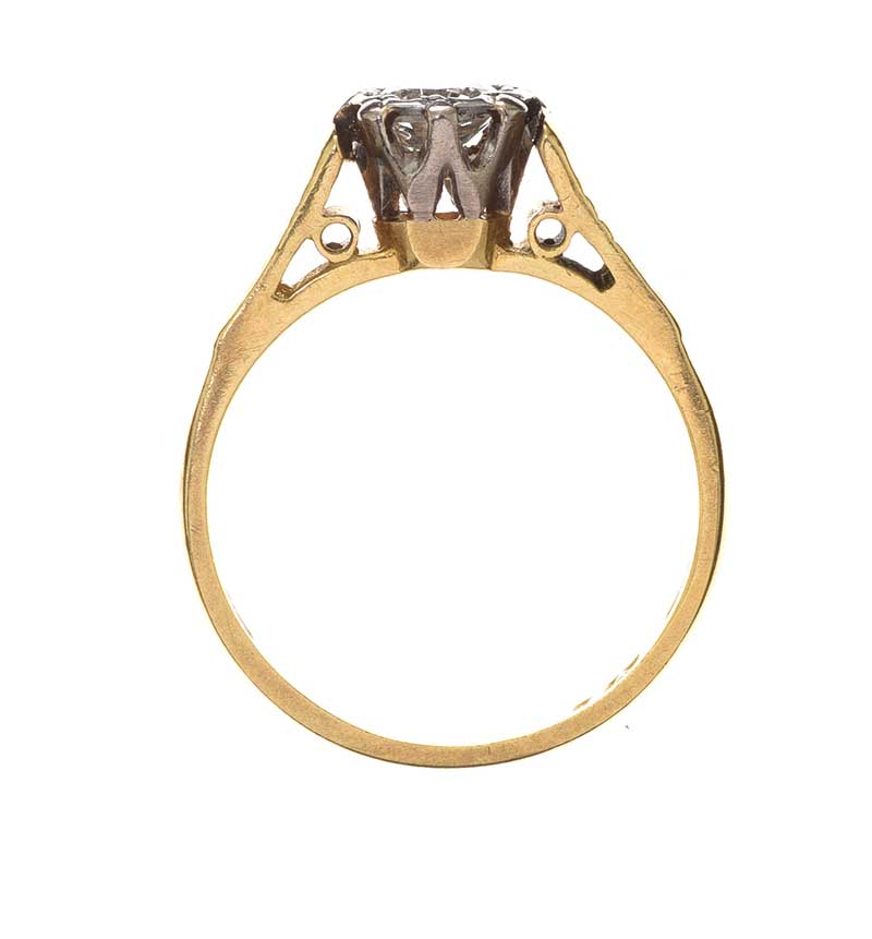 18CT GOLD DIAMOND SOLITAIRE RING - Image 3 of 3