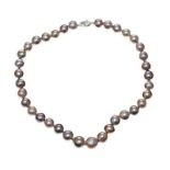 STRAND OF GREY FRESHWATER PEARLS