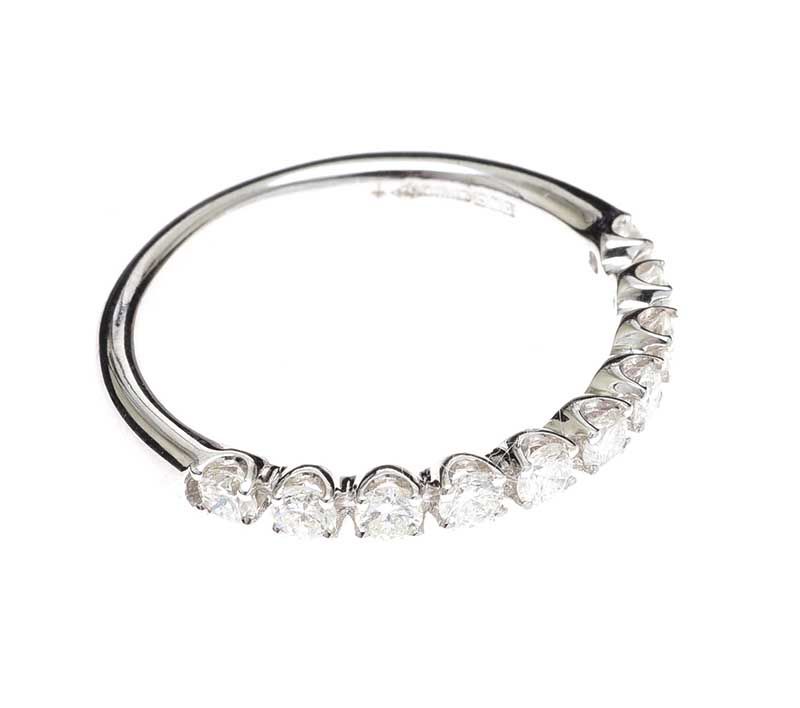 18CT WHITE GOLD HALF ETERNITY RING - Image 2 of 3