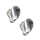 CARTIER 18CT WHITE GOLD ROCK CRYSTAL EARRINGS