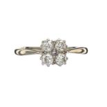 PLATINUM DIAMOND CLUSTER RING