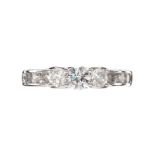 18CT WHITE GOLD THREE STONE DIAMOND RING