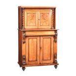 WILLIAM IV MAHOGANY COCKTAIL CABINET