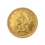 UNITED STATES 5 DOLLAR GOLD COIN DATED 1907