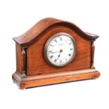 EDWARDIAN MAHOGANY MANTEL CLOCK