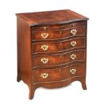 MAHOGANY SERPENTINE FRONT CHEST OF DRAWERS