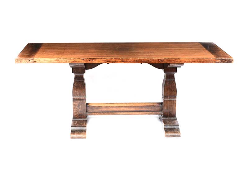 ANTIQUE OAK REFECTORY TABLE - Image 4 of 6