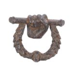 GEORGIAN STEEL DOOR KNOCKER