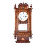 VICTORIAN INLAID WALL CLOCK