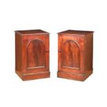 PAIR OF VICTORIAN BEDSIDE PEDESTALS