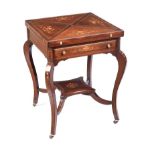 EDWARDIAN ROSEWOOD ENVELOPE CARD TABLE