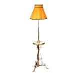 ANTIQUE STANDARD LAMP & SHADE