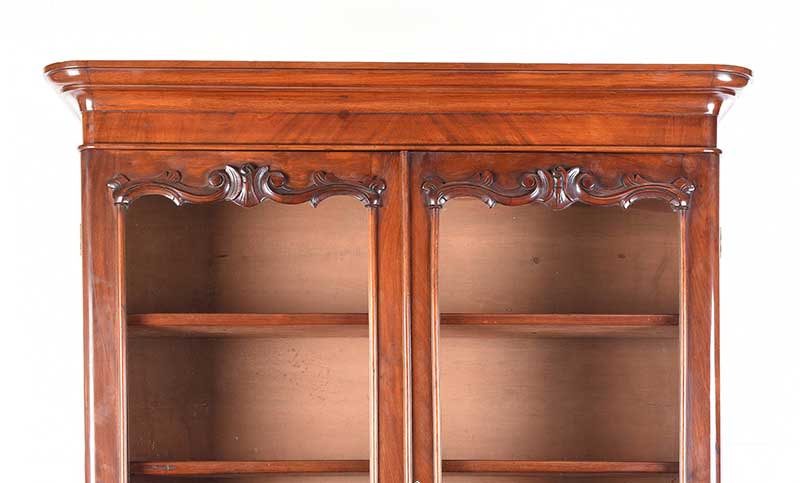 VICTORIAN MAHOGANY TWO DOOR BOOKCASE - Image 2 of 8