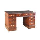 MAHOGANY PEDESTAL DESK